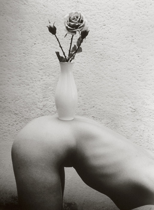 Female Nude with Vase of Flowers