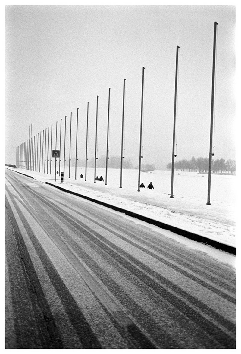 Road in Snow, Zagreb,Croatia Road in Snow, Zagreb,Croatia