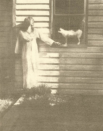 Woman with Cat in the Window