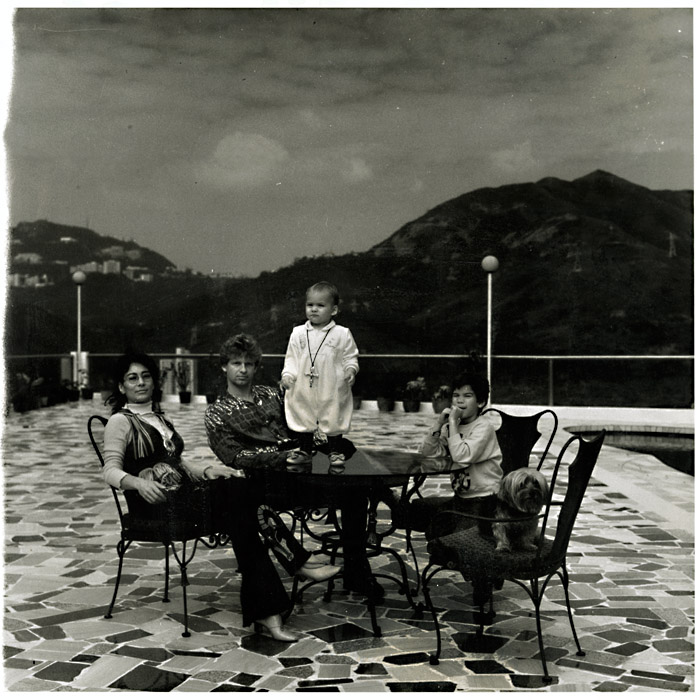 Family Portrait and Child on Table