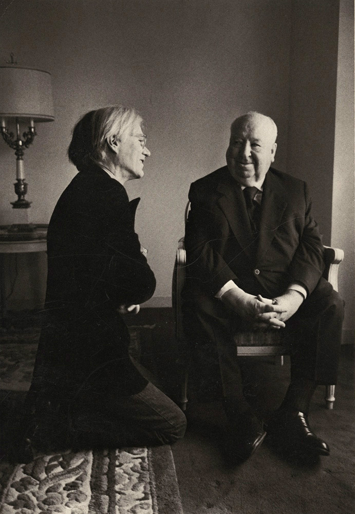 Andy Warhol and Alfred Hitchcock, New York City Andy Warhol and Alfred Hitchcock, New York City